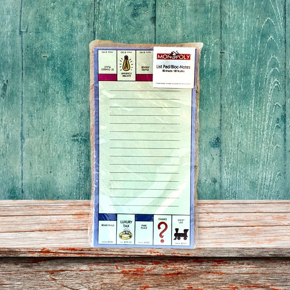 MONOLOPY Hasbro Magnetic Notepad List Pad Grocery Planner for Fridge 80 Sheets